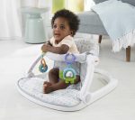 Fisher-Price Portable Baby Chair, Sit-Me-Up Floor Seat with 2 Removable Toys & Washable Seat Pad, Honeycomb [ Exclusive] - Image 3